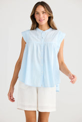 Clementine Top – Ice Blue